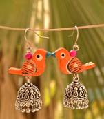 Designer Bird Motif Jhumka or Jhumki Earrings danglers drops