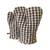 Lushomes Brown Small Checks Heat ResisCreamt Kitchen Oven Mitten, Pack of 2 (Size 17 x 32 cms, 2 pc Set)