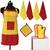 Lushomes Lemon Chrome and Tomato Bi-Color Apron Set (8 pcs)