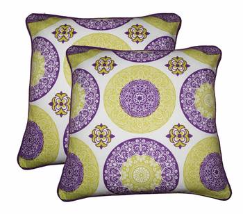 Lushomes Bold Indian Printed Designer Cushion Cover Online (Size 12" x 12") Pack of 2 1