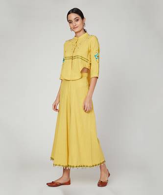Sunset Jasmine Crop Top Palazzo Set 1