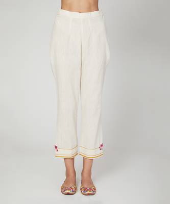 White Lotus Printed Kurta Pants Set 3