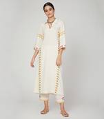 White Lotus Kurta Pants Set