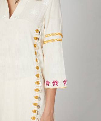 White Lotus Kurta Pants Set 4