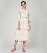 White Lotus Printed Kurta