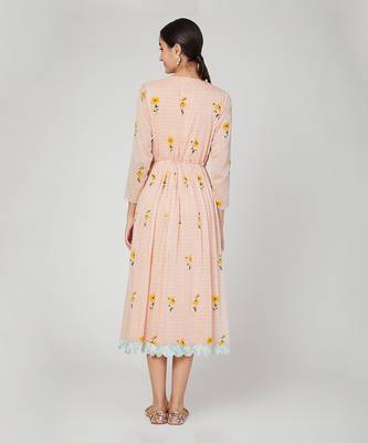 Pink Sunset Keyhole Kurta 2