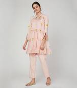 Pink Sunset Printed Kurta Pants Set