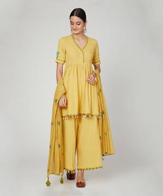 Sunset Jasmine Kurta Palazzo Set 1