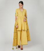 Sunset Jasmine Kurta Palazzo Set