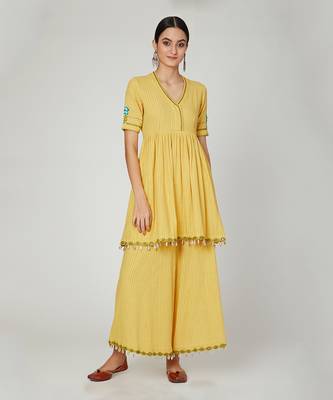 Sunset Jasmine Kurta Palazzo Set 3