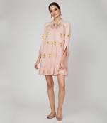 Pink Sunset Printed Shirt Dress