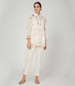 White Lotus Shirt Trousers Set