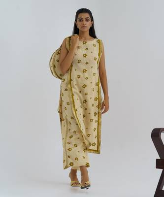 Beige Caramel Bloom Dress 1