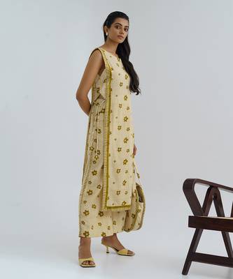 Beige Caramel Bloom Dress 4
