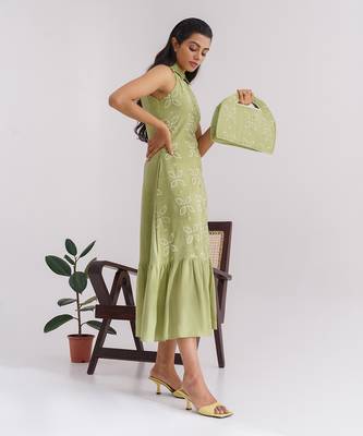 Moss Green Keylime Dress 2