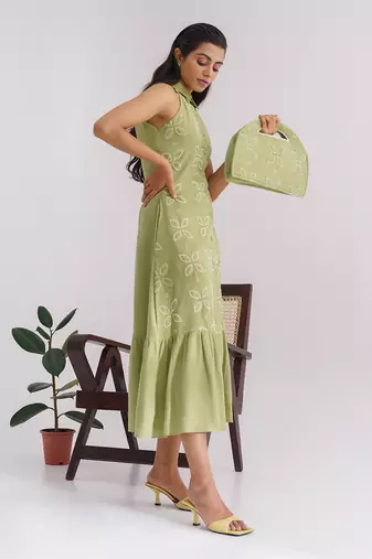 Moss Green Keylime Dress