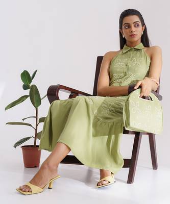 Moss Green Keylime Dress 3