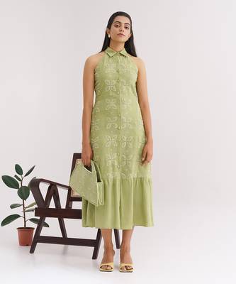 Moss Green Keylime Dress 1