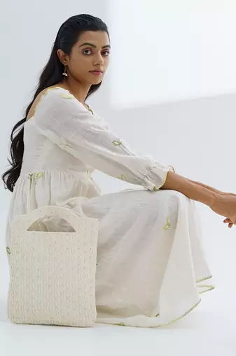 Pearl White Moondrop Dress