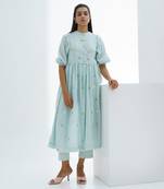 Sky Blue Rosebay Cape Dress Set