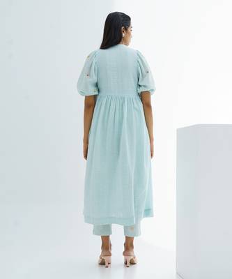 Sky Blue Rosebay Cape Dress Set 3