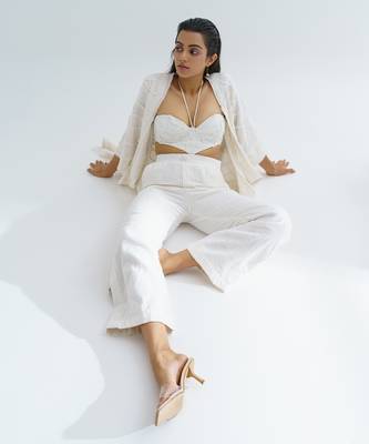 White Moon Fall Co Ord Dress Set 5