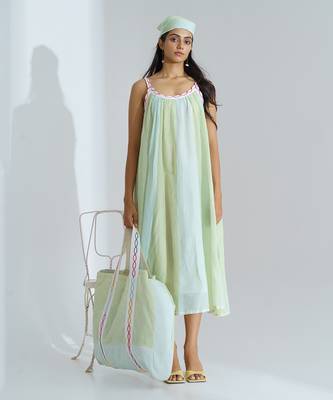 Light Green Sea Coast Dress 1