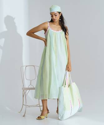 Light Green Sea Coast Dress 2