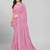 Designer Sequined Embroidered Peach Pink Coloured Georgette Saree with Blouse Piece