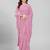 Designer Sequined Embroidered Peach Pink Coloured Georgette Saree with Blouse Piece