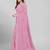Designer Sequined Embroidered Peach Pink Coloured Georgette Saree with Blouse Piece