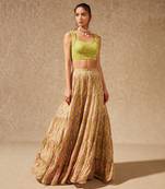 Green Luca Tiered Skirt