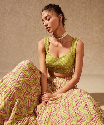 Green Luca Tiered Skirt 2