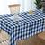 Lushomes Buffalo Checks Royal Blue Plaid Dining Table Cover Cloth (Size 36 x 60 , Center Table Cloth)