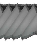 Lushomes Reversible Fancy Fringe Table mats Online (13 x 19 Inches, Pack of 6)