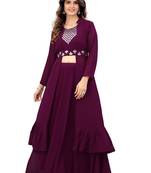 Women Embroidered Georgette Anarkali Kurta
