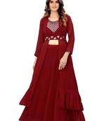 Women Embroidered Georgette Anarkali Kurta