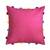 Lushomes Pink Sofa Cushion Cover Online with Colorful Pom Pom (Pack of 1 pc, 14 x 14 inches)