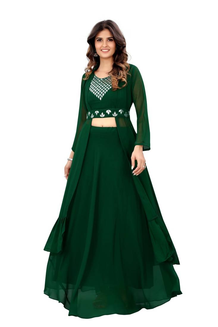 Women Embroidered Georgette Anarkali Kurta