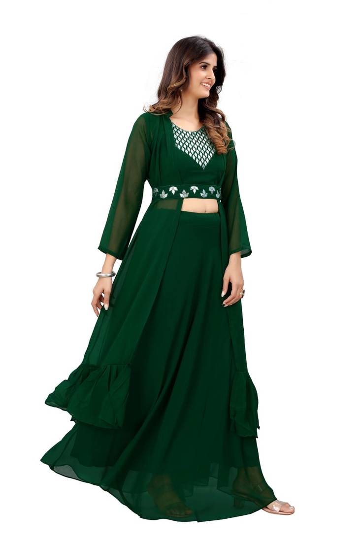 Women Embroidered Georgette Anarkali Kurta