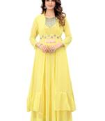 Women Embroidered Georgette Anarkali Kurta