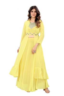 Women Embroidered Georgette Anarkali Kurta 2