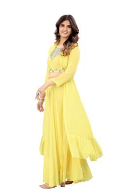 Women Embroidered Georgette Anarkali Kurta 3