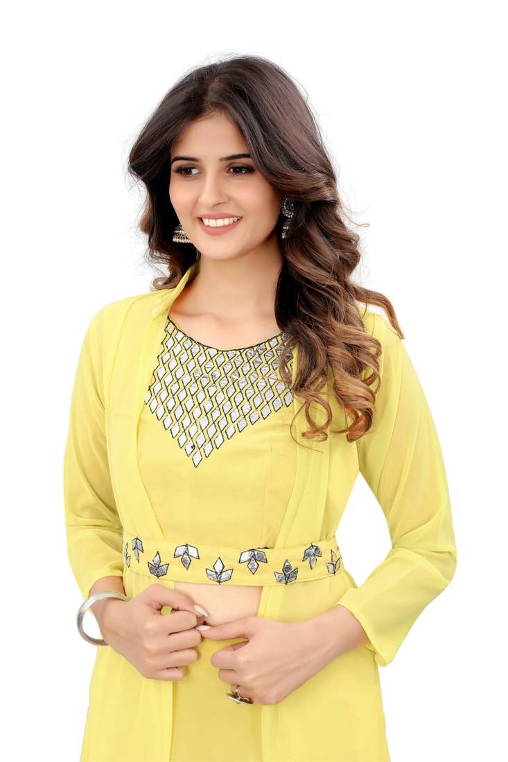 Women Embroidered Georgette Anarkali Kurta