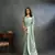 Light green woven linen saree with blouse