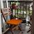 Lushomes Sun Orange Dynamite Chair pad with Super Soft Polyester Filling (40 x 40 cms, Pack of 2)