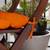 Lushomes Sun Orange Dynamite Chair pad with Super Soft Polyester Filling (40 x 40 cms, Pack of 2)