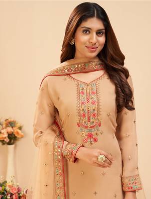 Chiku embroidered georgette salwar 3