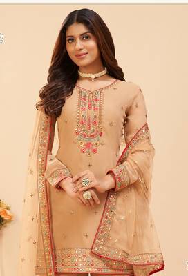 Chiku embroidered georgette salwar 4