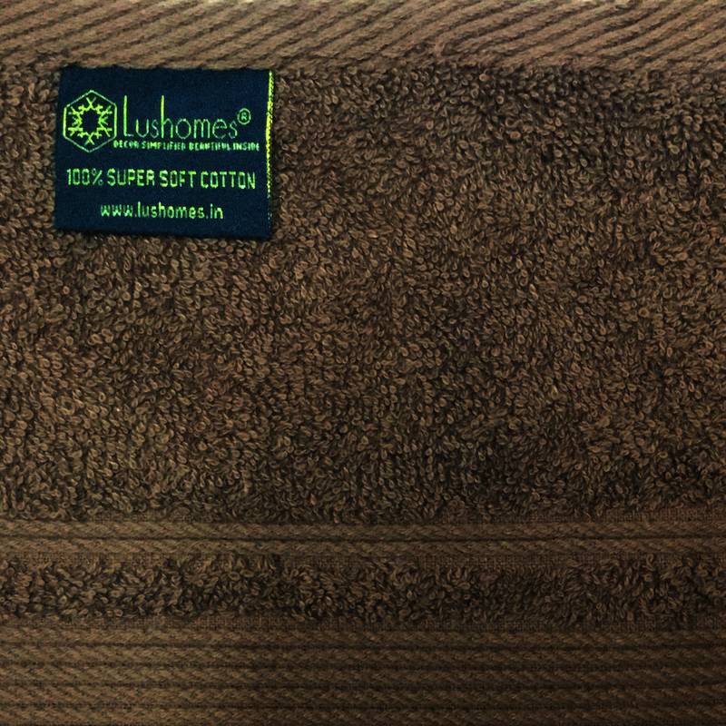 Lushomes Brown Super Soft and Fluffy Hand Towels (Size: 16 x 24 Inches, Pack of 12, 450 GSM)